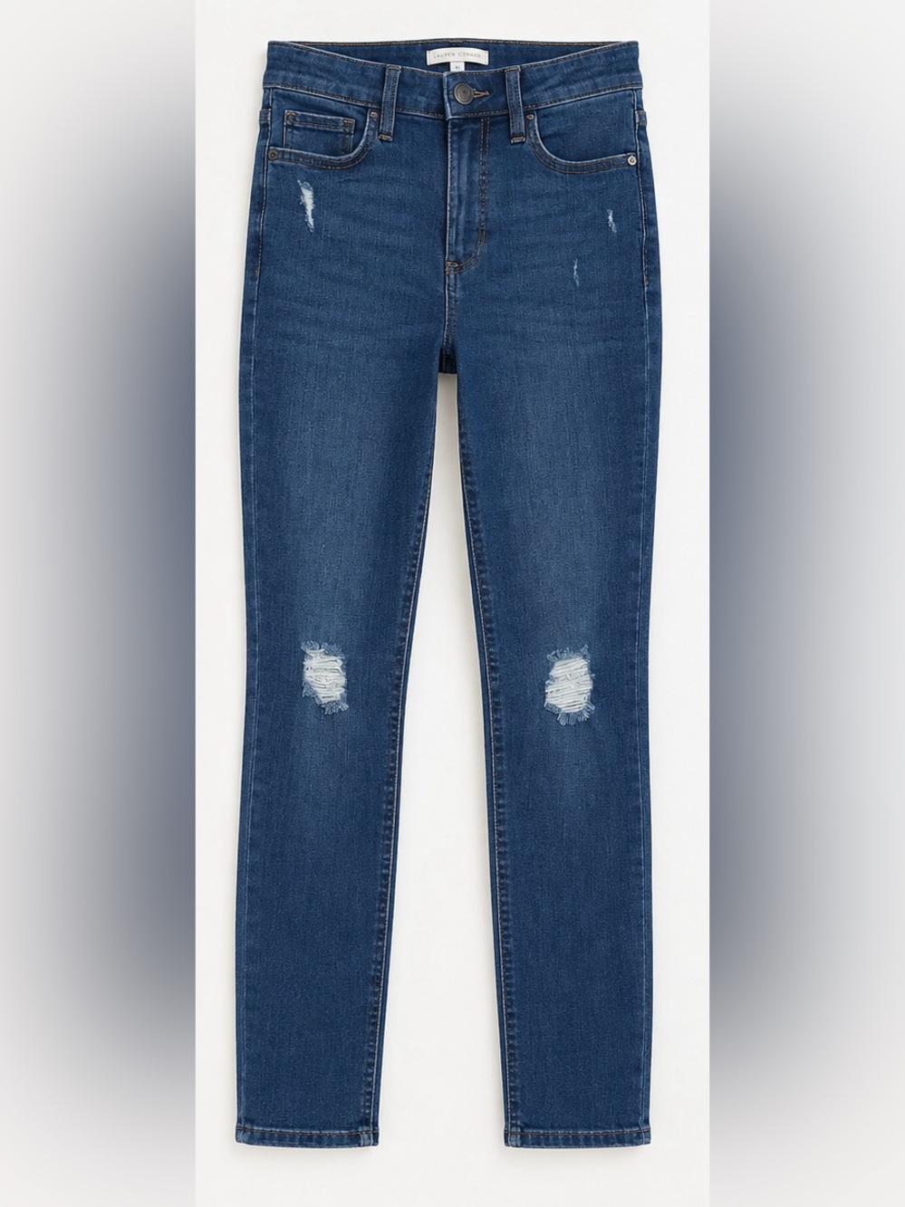 LC Lauren Conrad Dark Blue Distressed Skinny Jeans